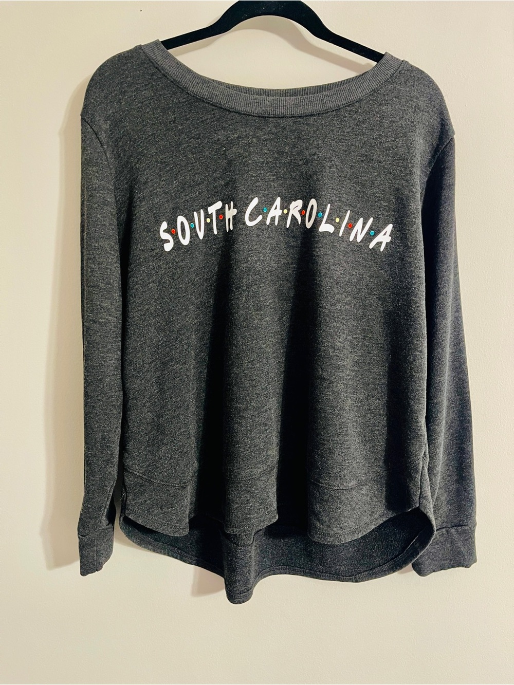 South Carolina State Sweatshirt Friends Themed Women's Size L Gray Soft Novelty